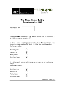 Fenland 3-factor Eating Questionnaire
