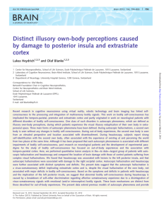 Distinct illusory own-body perceptions caused by damage to