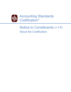 Notice to Constituents - FASB Accounting Standards Codification