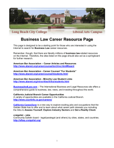 Business Law Career Resource Page