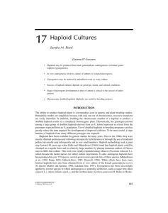 17 Haploid Cultures - Horticultural Sciences Department