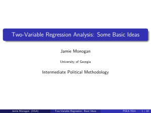 Two-Variable Regression Analysis: Some Basic Ideas