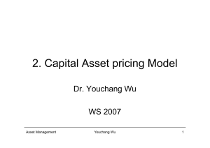 2. Capital Asset pricing Model