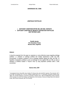 1 universidad del cema arbitrage portfolios • sufficient conditions