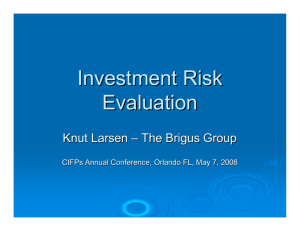 Investment Risk Evaluation