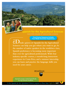 Is the Spanish for the Agricultural Sciences program at Penn State
