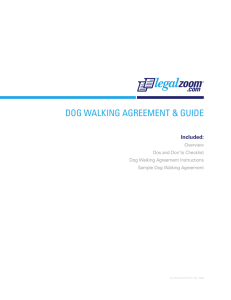 dog walking agreement & guide