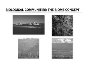 biological communities: the biome concept