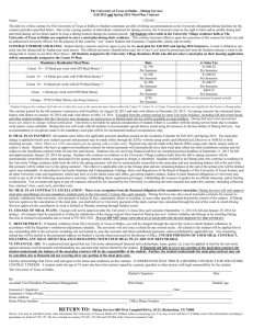 Fall 2013 And Spring 2014 Meal Plan Contract