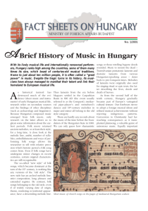 Brief History of Music in Hungary