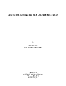 Emotional Intelligence and Conflict Resolution