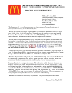 McDonald's 2013 - WorldFranchising.com