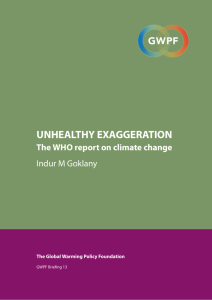 unhealthy exaggeration - The Global Warming Policy Foundation