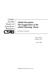 Global Deception: The Exaggeration of the Global Warming Threat