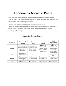 Economics Acrostic Poem