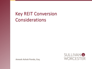 Key REIT Conversion Considerations