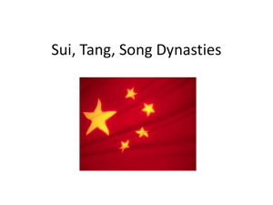 Sui, Tang, Song Dynasties