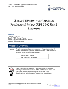 change the fte% for a non-appointed post doctoral fellow