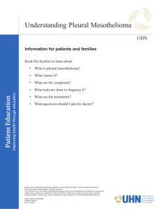 Understanding Pleural Mesothelioma