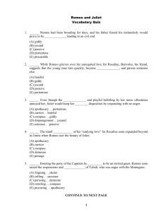 Quiz-Romeo and Juliet