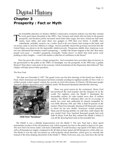 Chapter 3 Prosperity : Fact or Myth