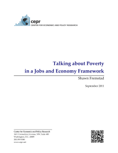 Talking about Poverty in a Jobs and Economy Framework