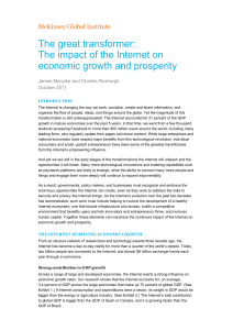 The impact of the Internet on economic growth and prosperity