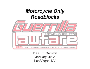Guerrilla Lawfare MC-Only Roadblocks