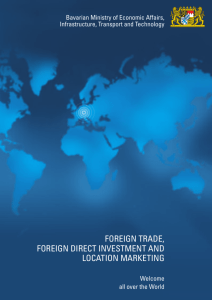 foreign trade, foreign direct investment and