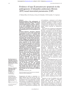 Evidence of type II pneumocyte apoptosis in the pathogenesis of