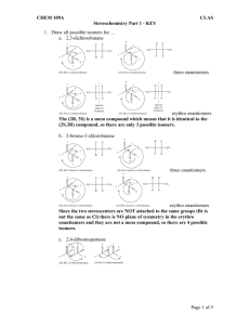 CHEM 109A CLAS Stereochemistry Part 1