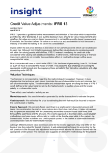 Credit Value Adjustments: IFRS 13
