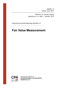 Fair Value Measurement - Hong Kong Institute of Certified Public