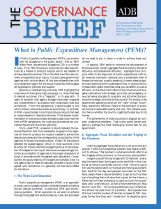 What is Public Expenditure Management (PEM)?