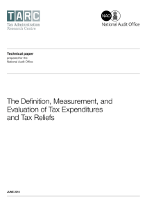 The Definition, Measurement, and Evaluation of Tax Expenditures