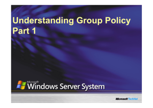 Understanding Group Policy Part 1