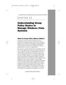 Understanding Group Policy Basics to Manage Windows Vista