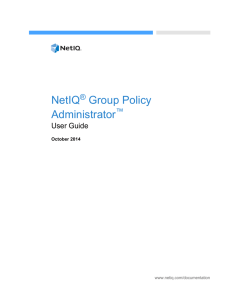NetIQ Group Policy Administrator User Guide