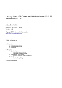 Locking Down USB Drives with Windows Server 2012 R2 and