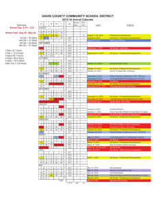 2016 School Calendar