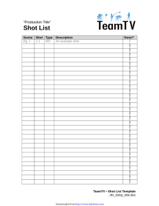 Shot List - TidyForms