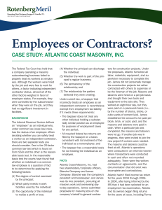 Employees or Contractors?