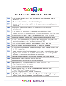 TOYS“R”US, INC. HISTORICAL TIMELINE