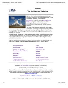 The Architecture Collection from Docuseek2
