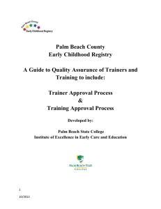 Trainer/Training Policies & Procedures