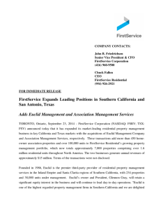 FirstService Expands Leading Positions in Southern California and