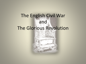 The English Civil War and The Glorious Revolution