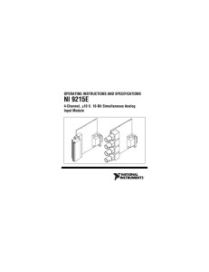 NI 9215E Operating Instructions and Specifications