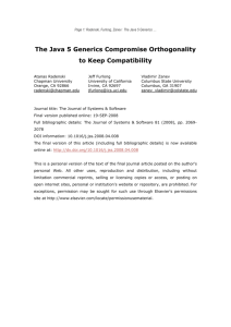 The Java 5 Generics Compromise Orthogonality to Keep Compatibility