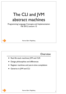 The CLI and JVM abstract machines